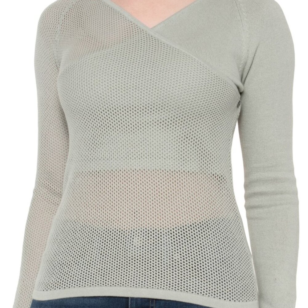Alp N Rock Sweater Size S Cotton Mesh Overlay, Tight Knit Underlay NWT